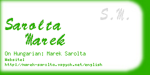 sarolta marek business card